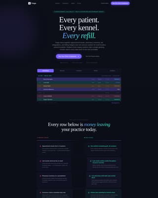 Triage - Powerful Veterinary ERP Landing Page Template
