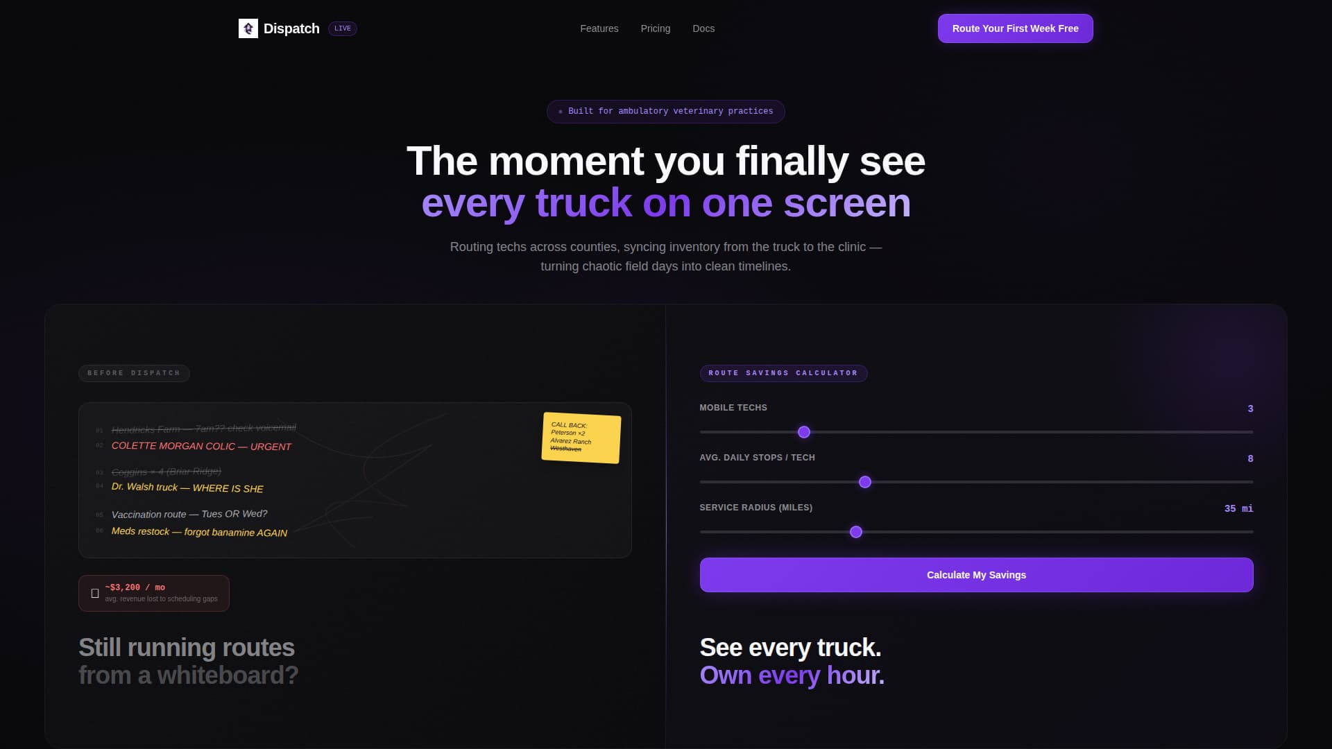Dispatch - Powerful Veterinary Landing Page Template