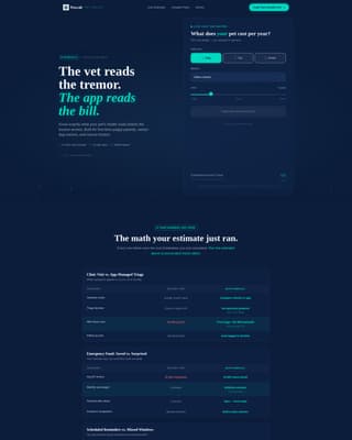 Pawcalc - Dynamic Veterinary Landing Page Template