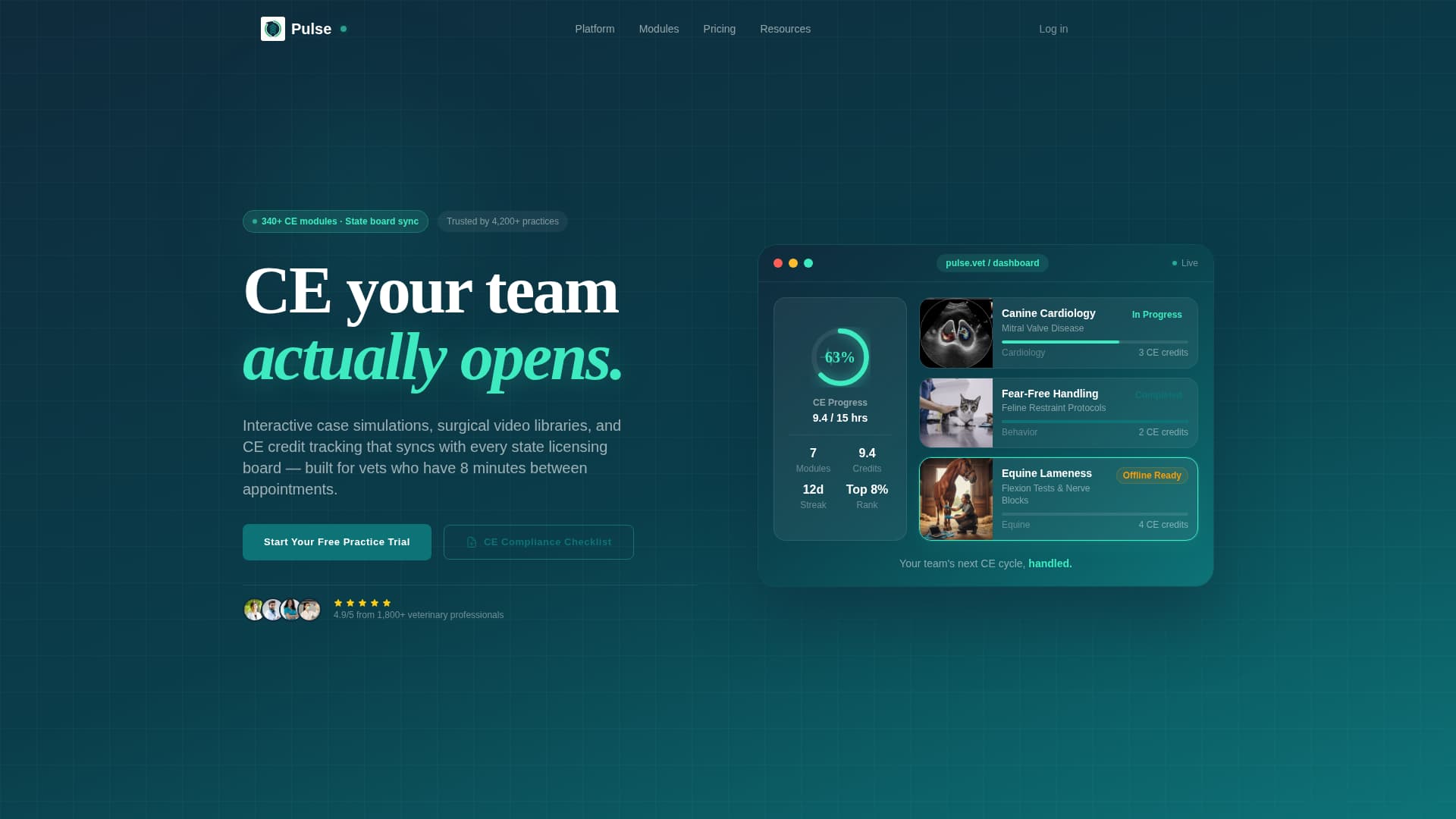 Pulse - Dynamic Veterinary Landing Page Template