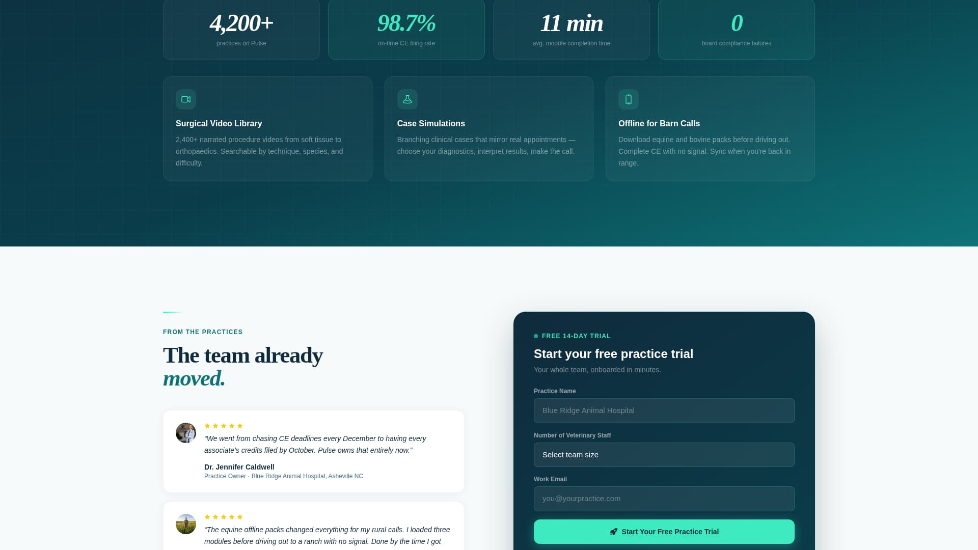 Pulse - Dynamic Veterinary Landing Page Template