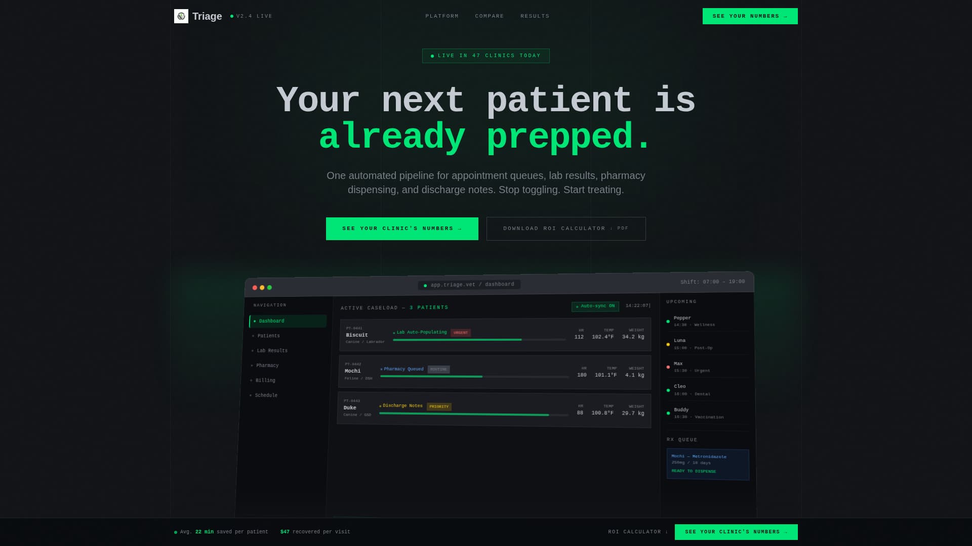 VetFlow — Clinic Operations Landing Page Template