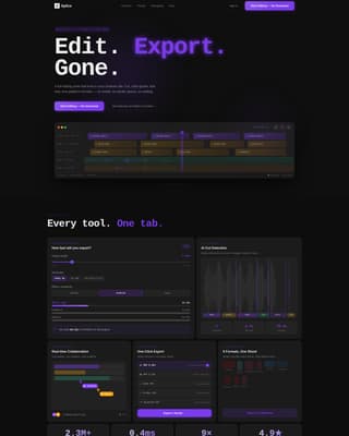 Splice - Powerful Video Editing Landing Page Template