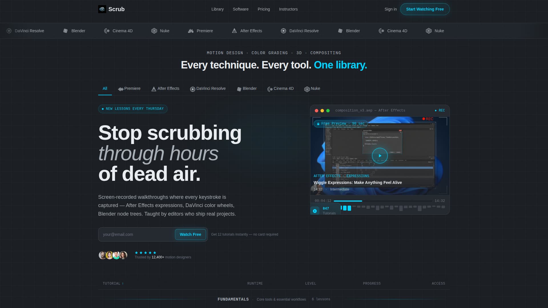 Video - Premium Tutorial Landing Page Template