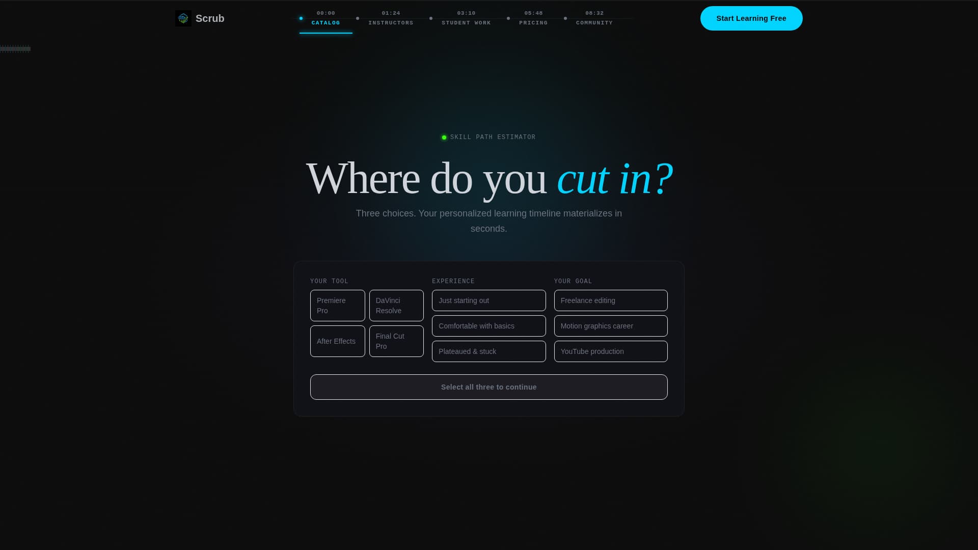 Scrub - Dynamic Video Tutorial Landing Page Template