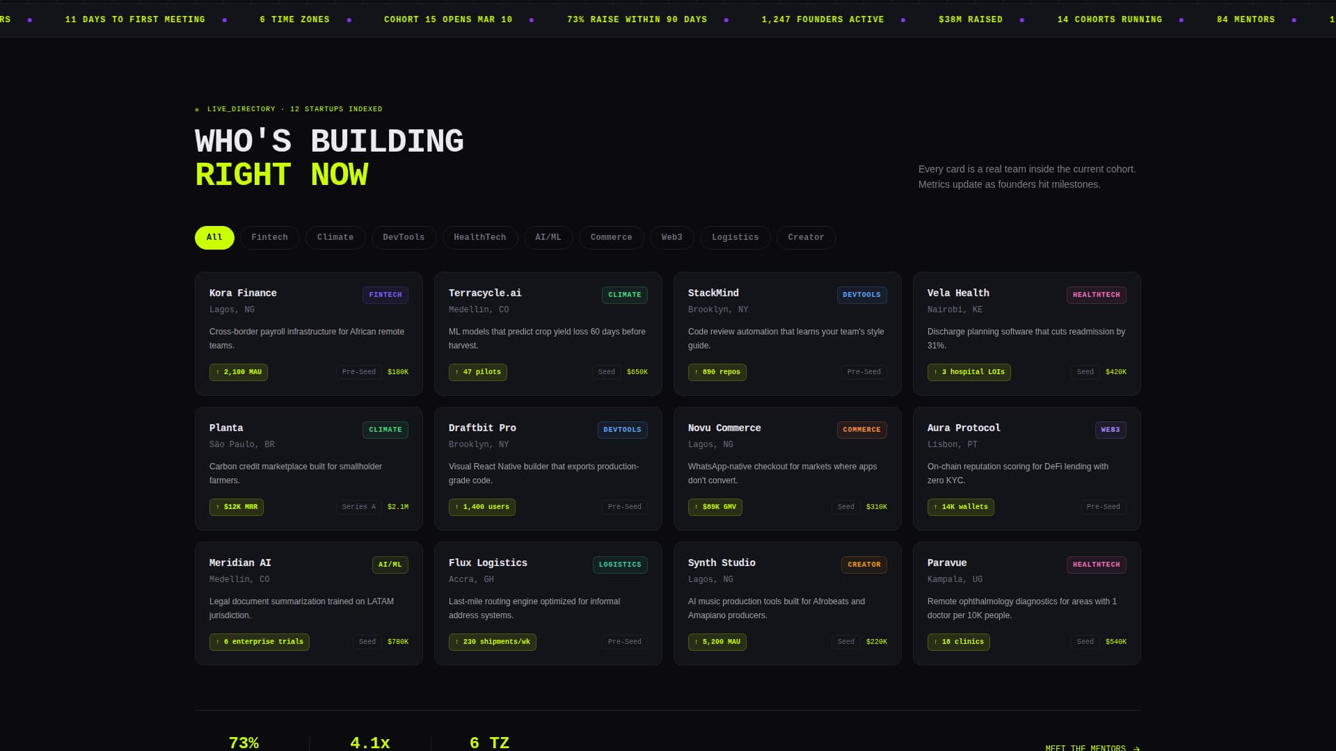 Accelerate - Dynamic Accelerator Landing Page Template