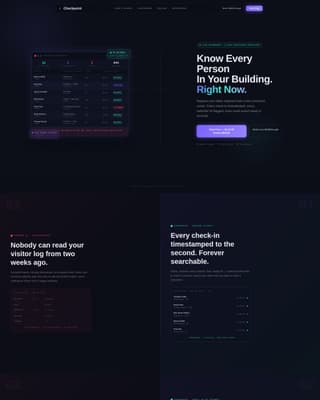 Checkpoint - Powerful Visitor Management Landing Page Template