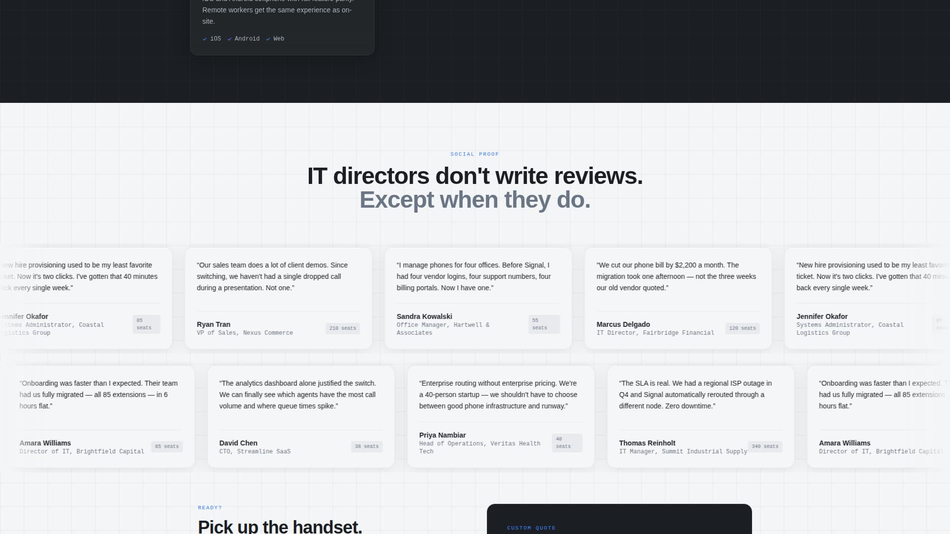 Signal - Powerful VoIP Landing Page Template