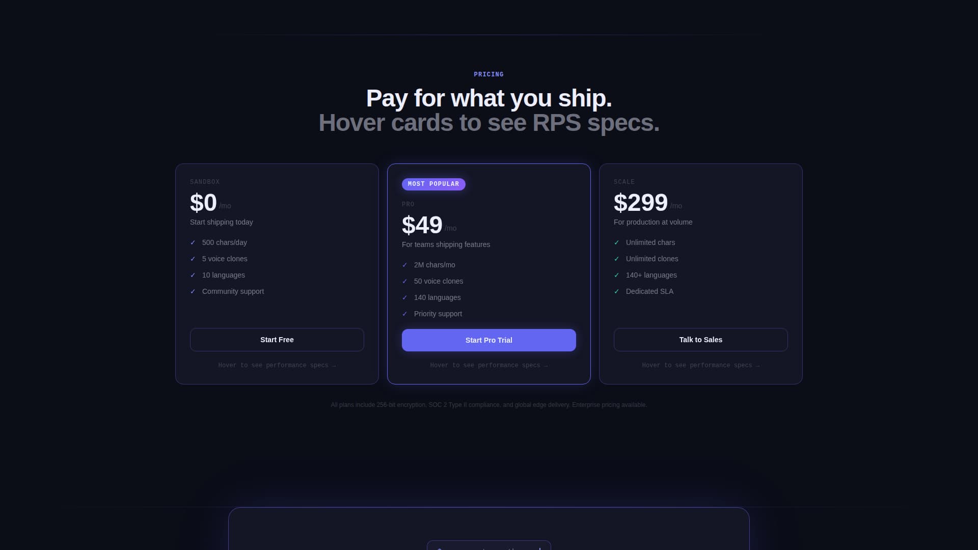 Synth - Powerful Voice AI Landing Page Template