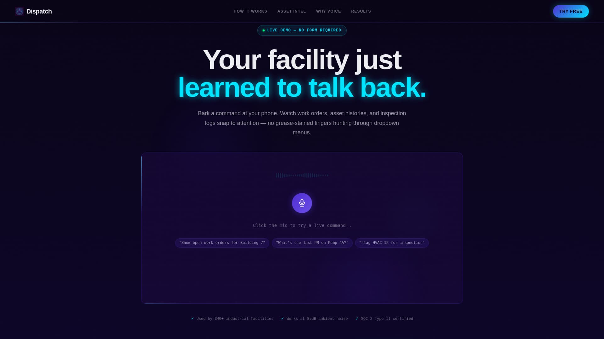 Voiceactivated - Modern EAM Landing Page Template