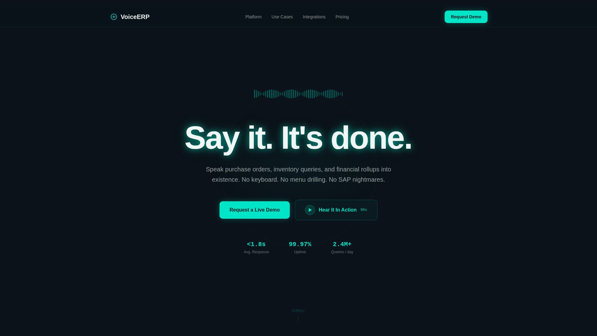 Voiceerp - Powerful Enterprise ERP Landing Page Template