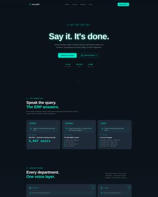 Voiceerp - Powerful Enterprise ERP Landing Page Template