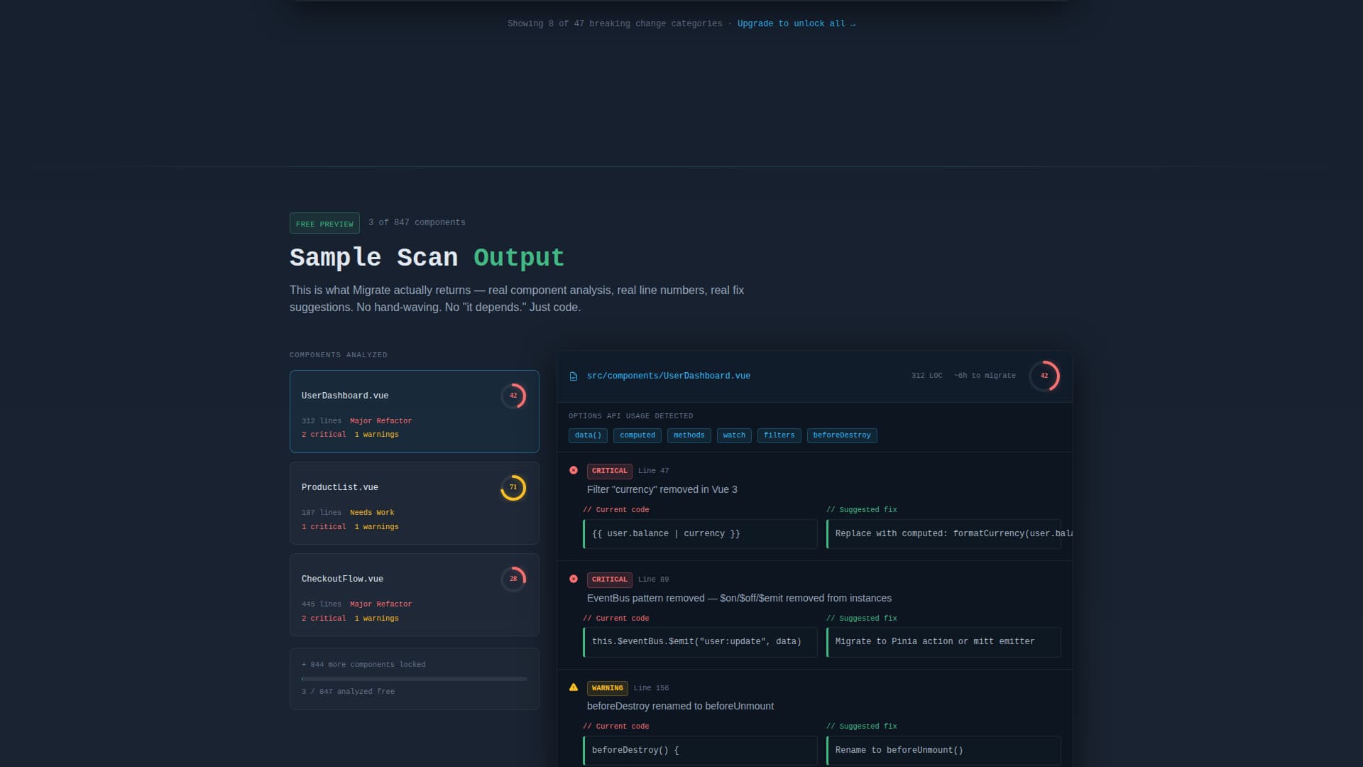 Migrate - Powerful Vue.js Landing Page Template