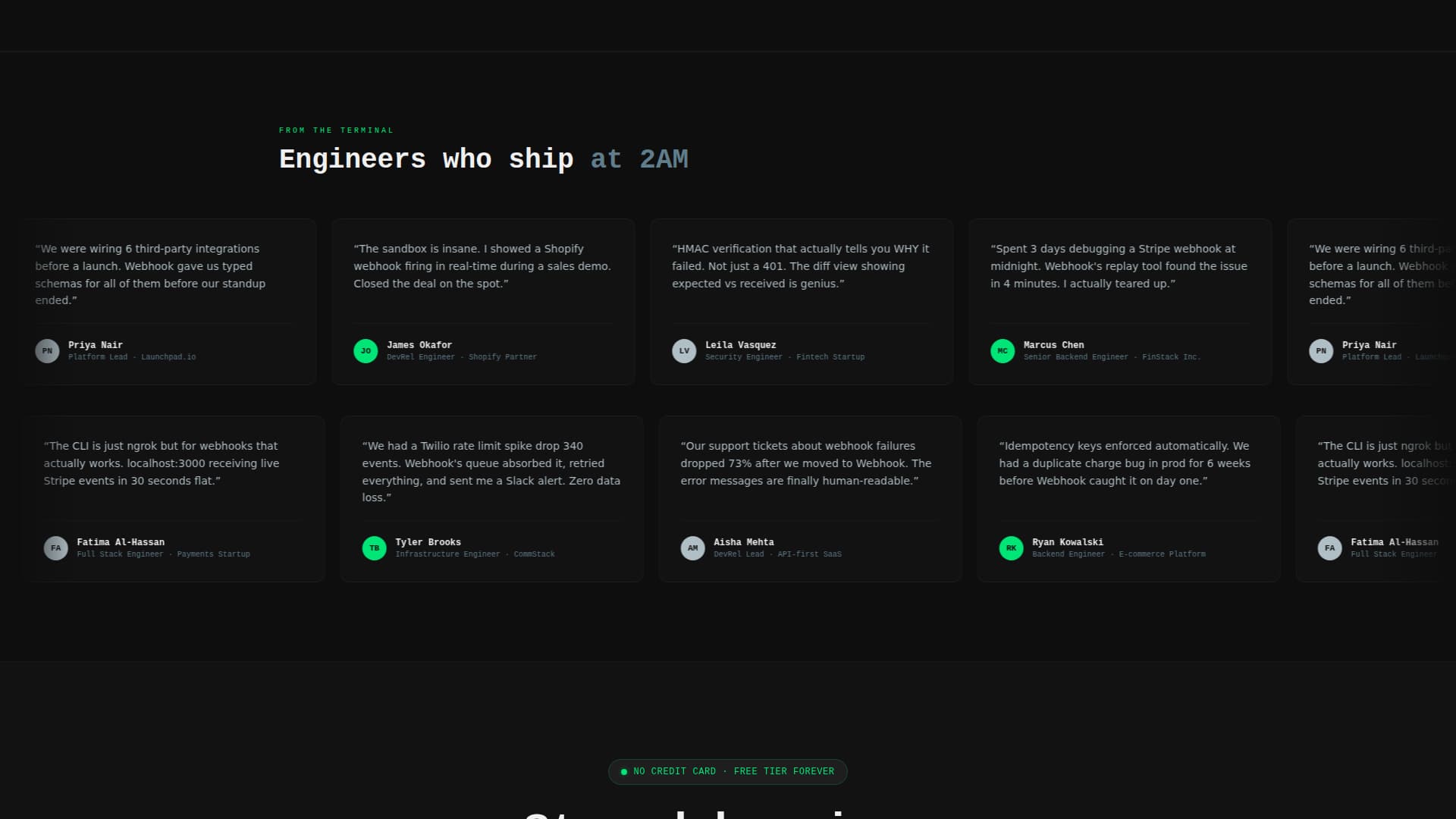 Webhook - Powerful API Documentation Landing Page Template