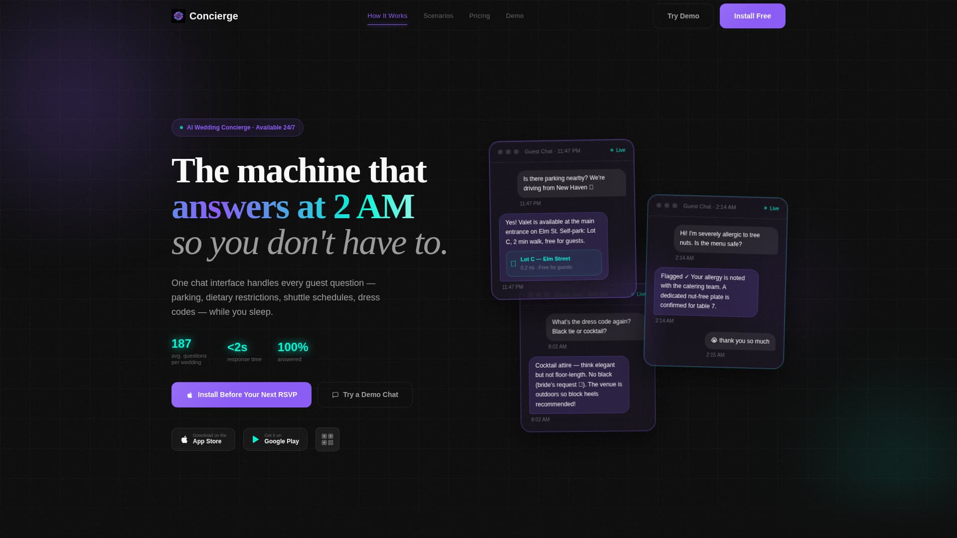 Concierge - Effortless Wedding Landing Page Template
