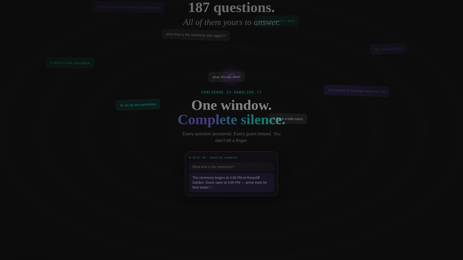 Concierge - Effortless Wedding Landing Page Template