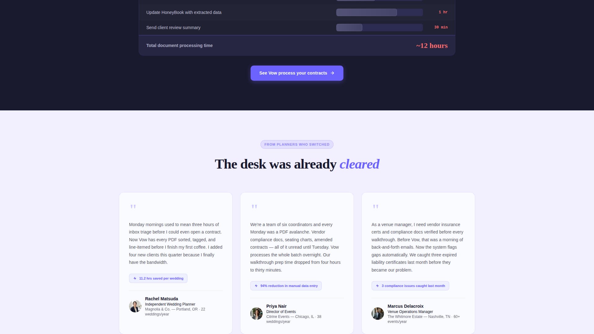 Vow - Powerful Wedding AI Landing Page Template