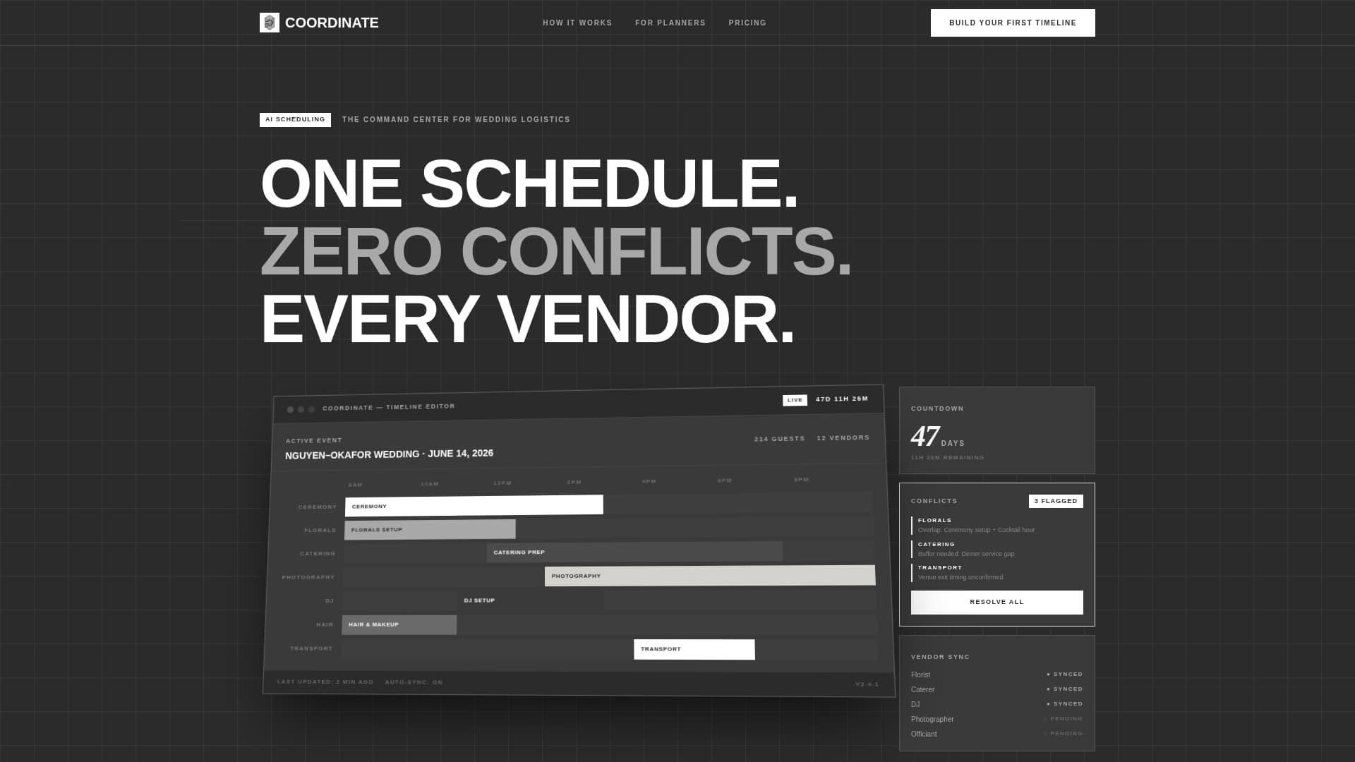Coordinate - Powerful Wedding Landing Page Template