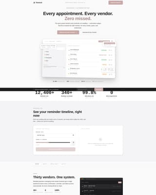 Remind - Precision Wedding Landing Page Template