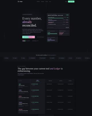Ledger - Precision Wedding Landing Page Template