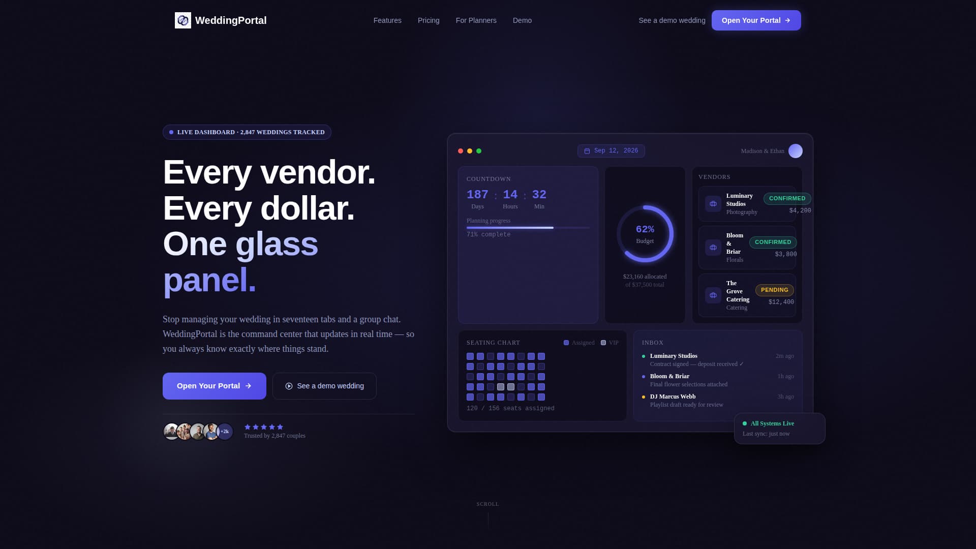 Portal - Elegant Wedding Landing Page Template