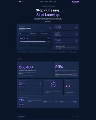 Vow - Data-Driven Wedding Landing Page Template