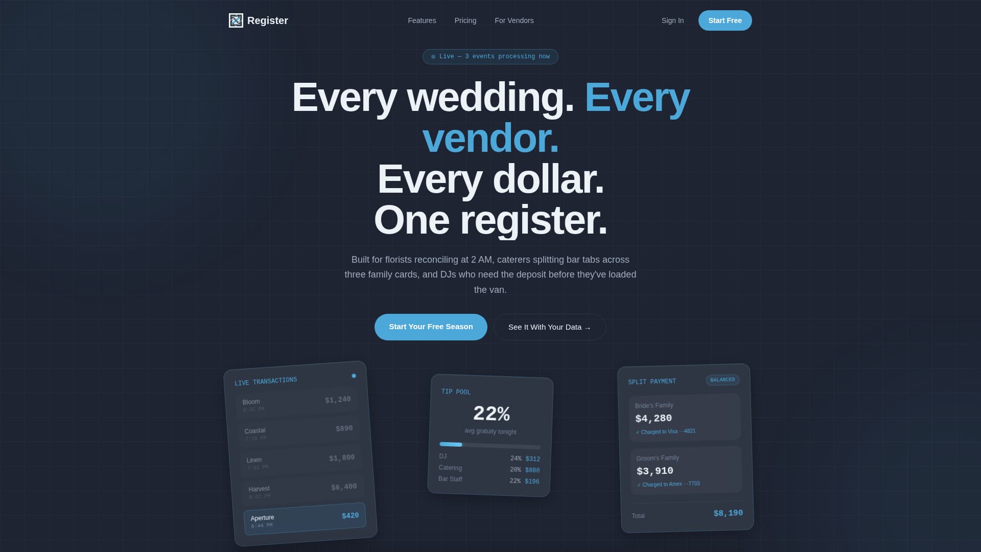 Register - Powerful Weddingpos Landing Page Template