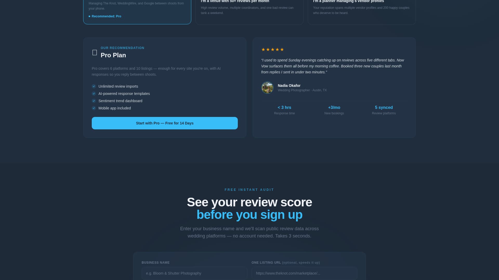 Vow - All-in-one Wedding Landing Page Template