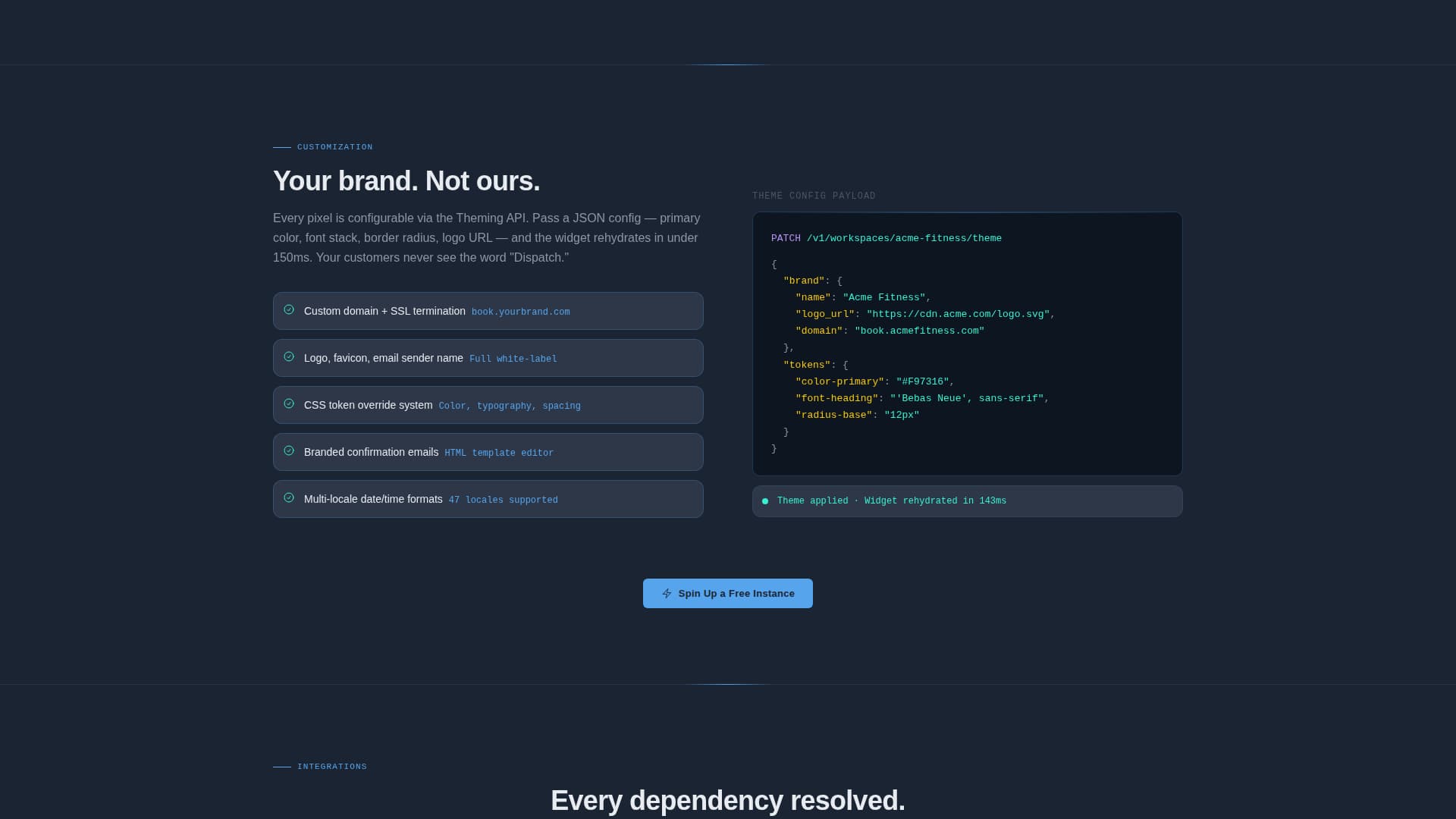 Dispatch - Powerful Booking Landing Page Template