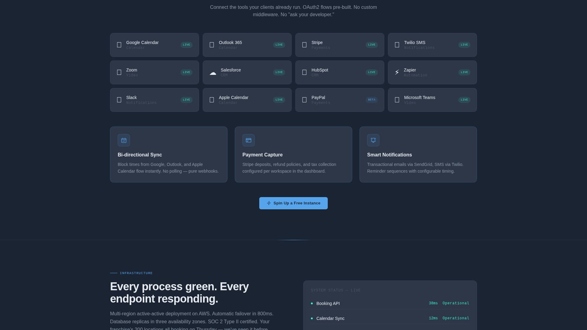 Dispatch - Powerful Booking Landing Page Template