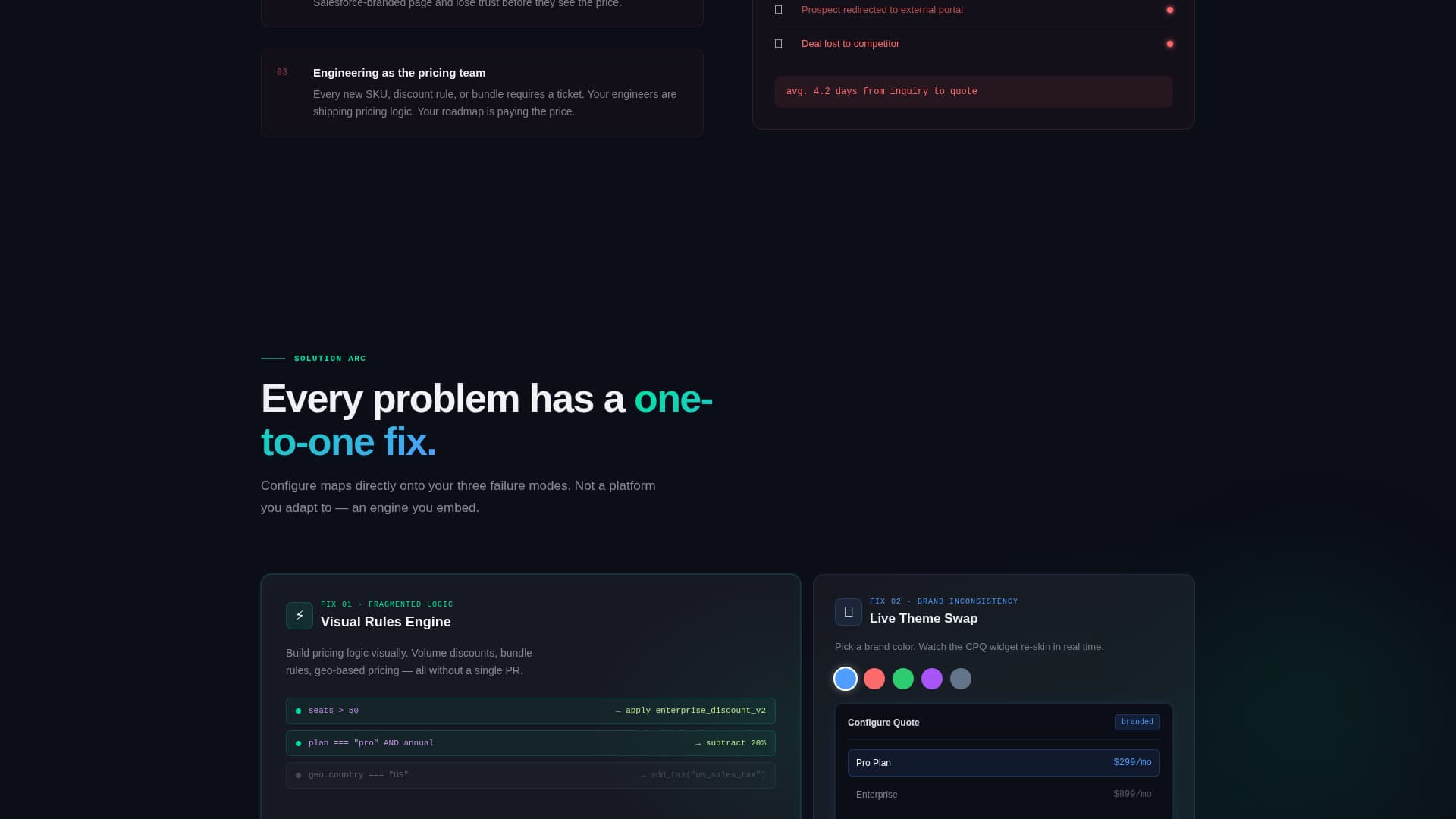 Configure - Seamless CPQ Landing Page Template
