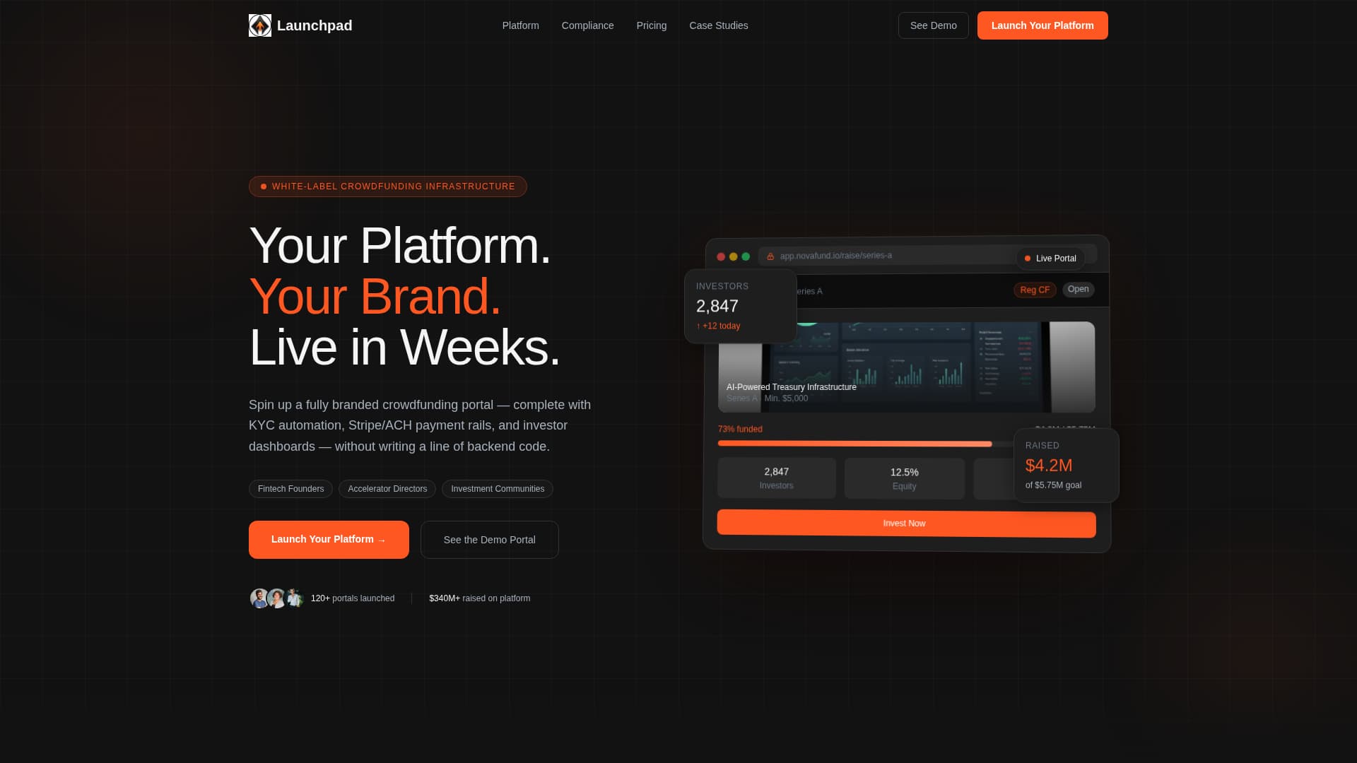 Launchpad - Velocity Crowdfunding Landing Page Template
