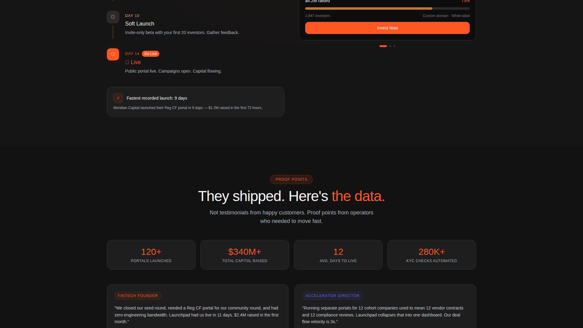 Launchpad - Velocity Crowdfunding Landing Page Template
