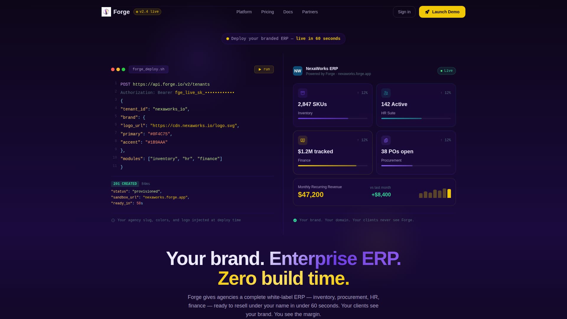 White-Label - High-Converting ERP Landing Page Template