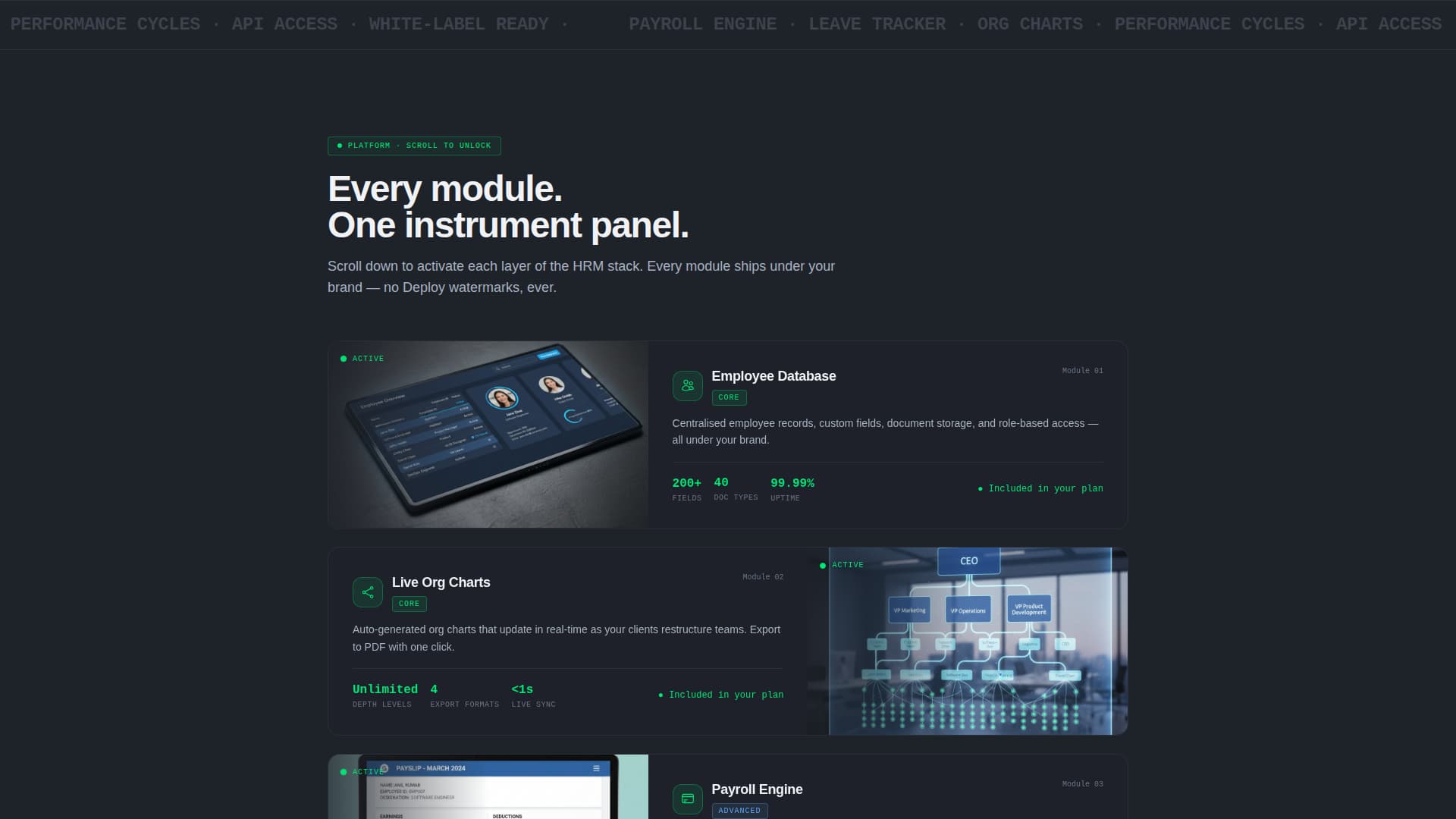 Deploy - Powerful White-Label HRM Landing Page Template