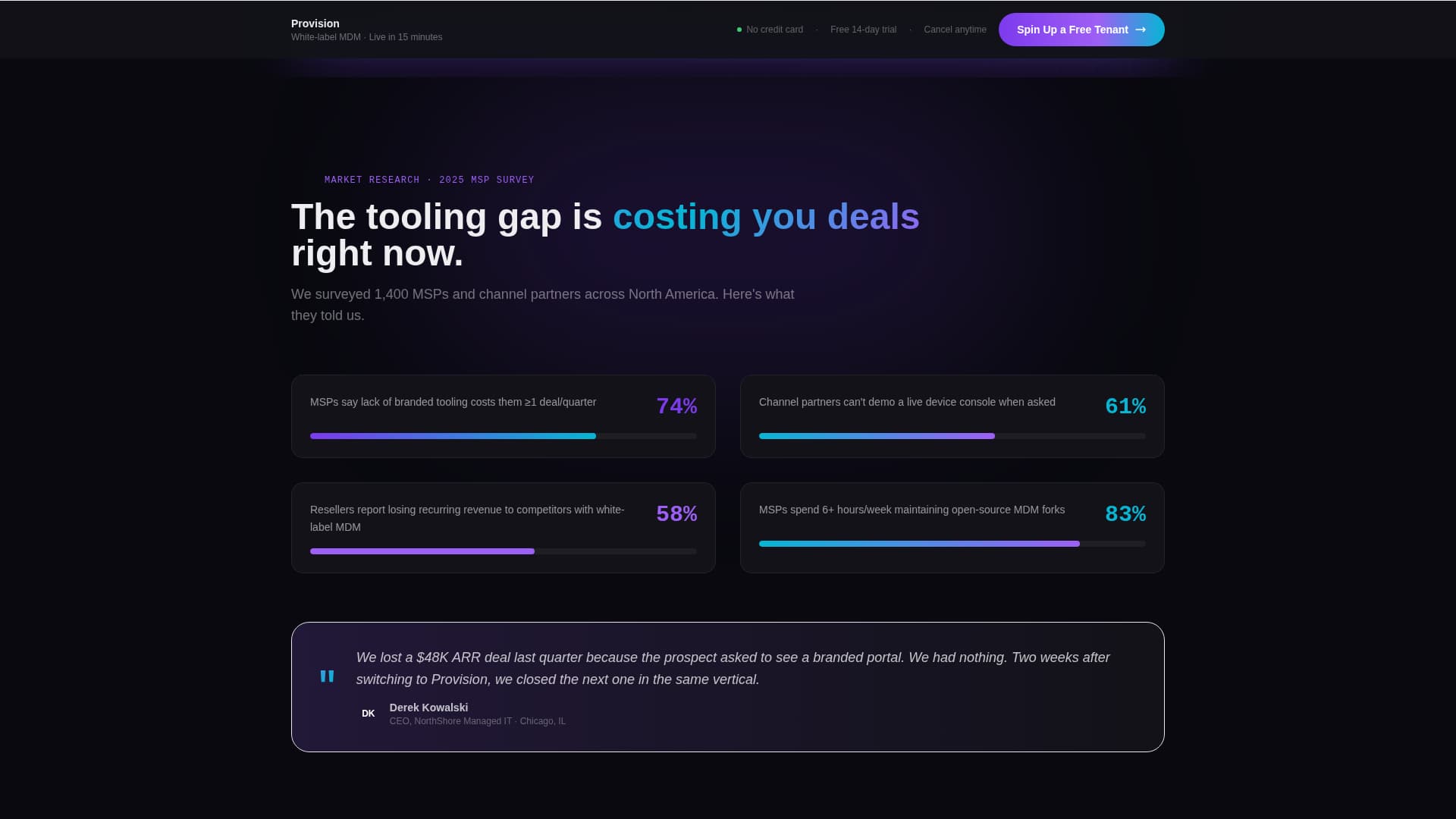 Secure — MDM Platform Landing Page Template