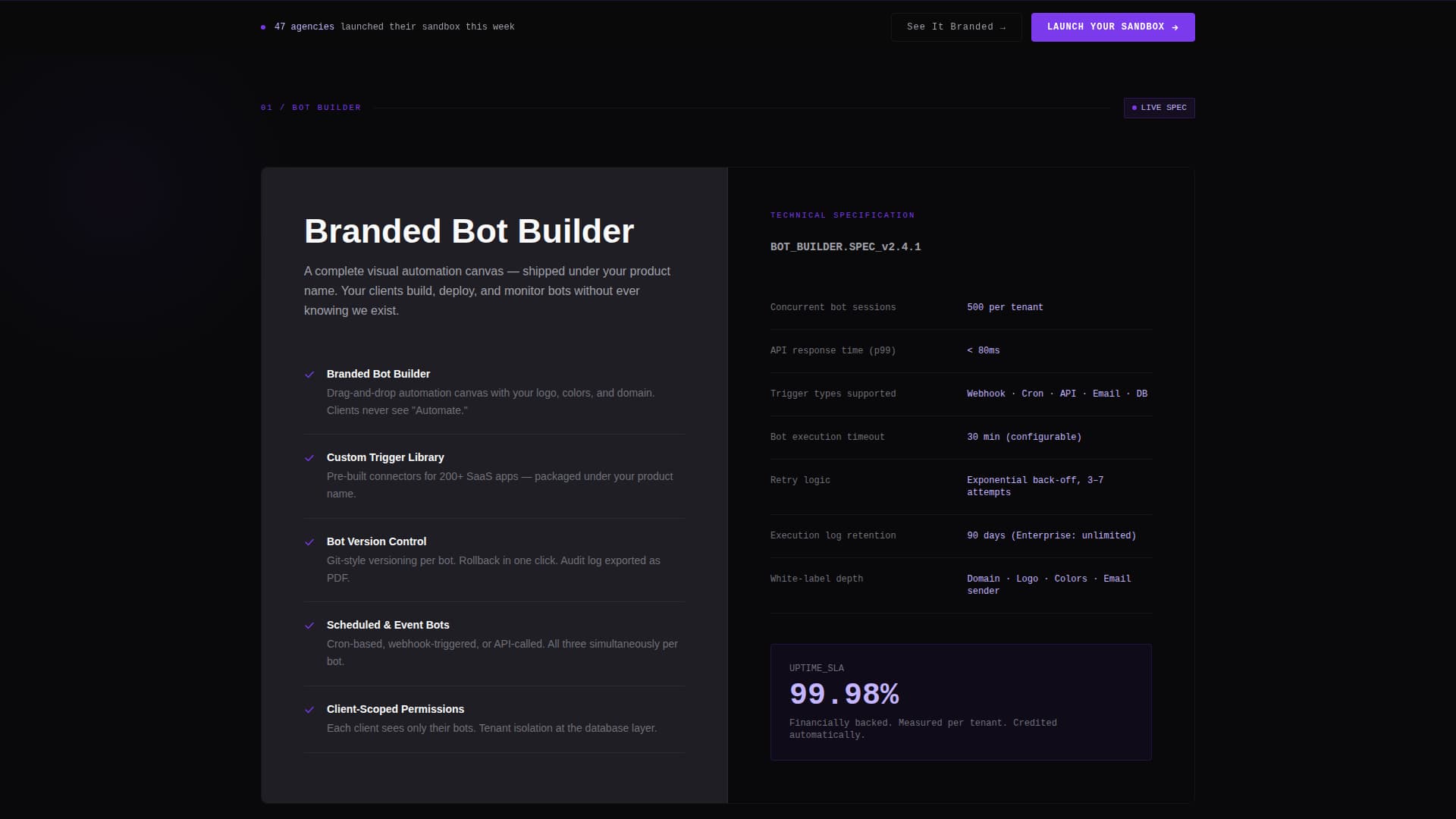 Automate - Powerful Whitelabel Landing Page Template