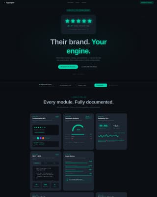 Aggregate - Powerful Whitelabel Landing Page Template