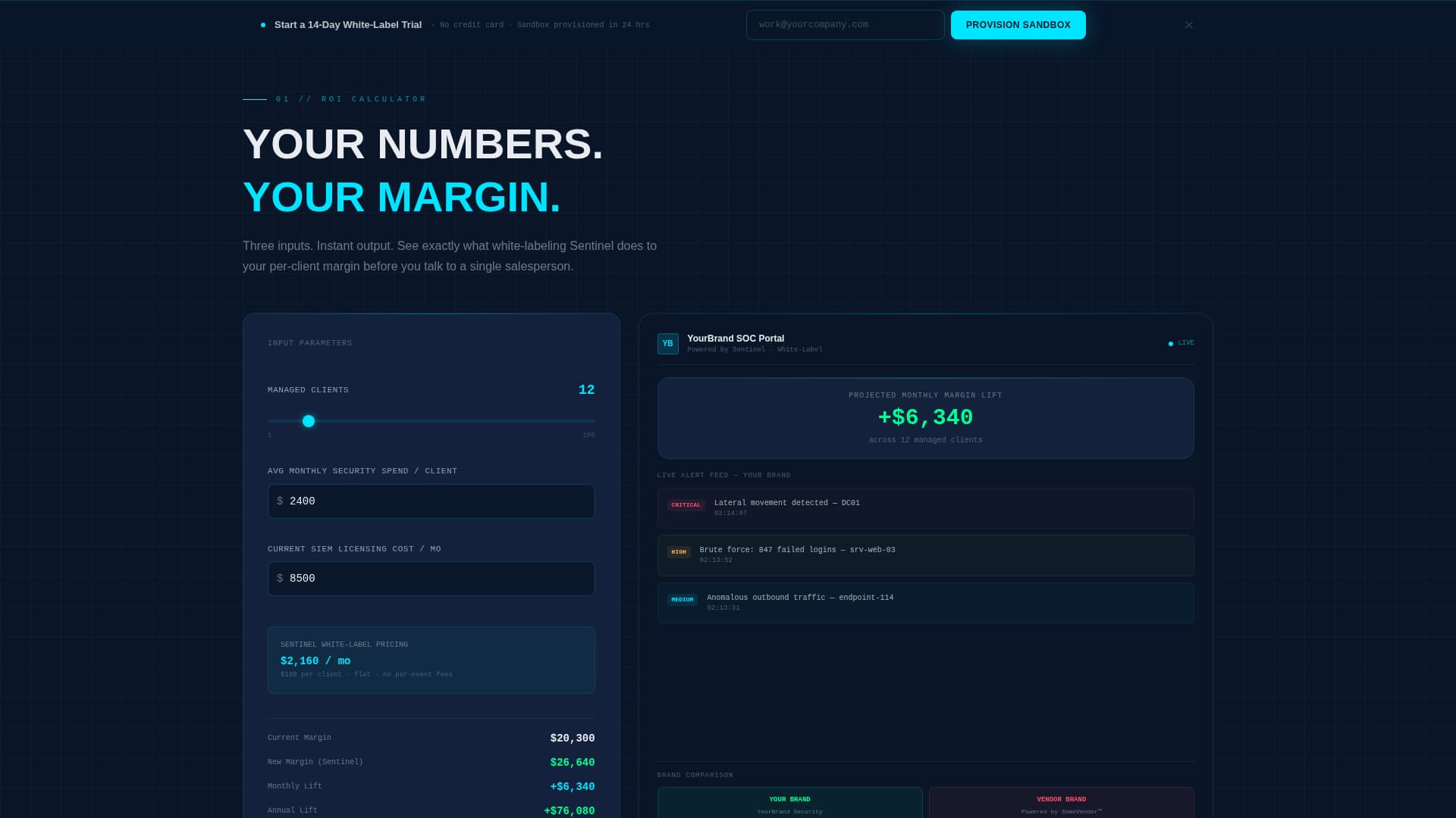 White-Label - Premium SIEM Landing Page Template