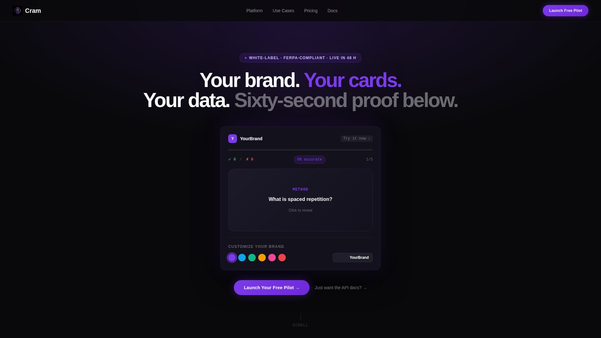 Cram - Powerful Whitelabel Landing Page Template