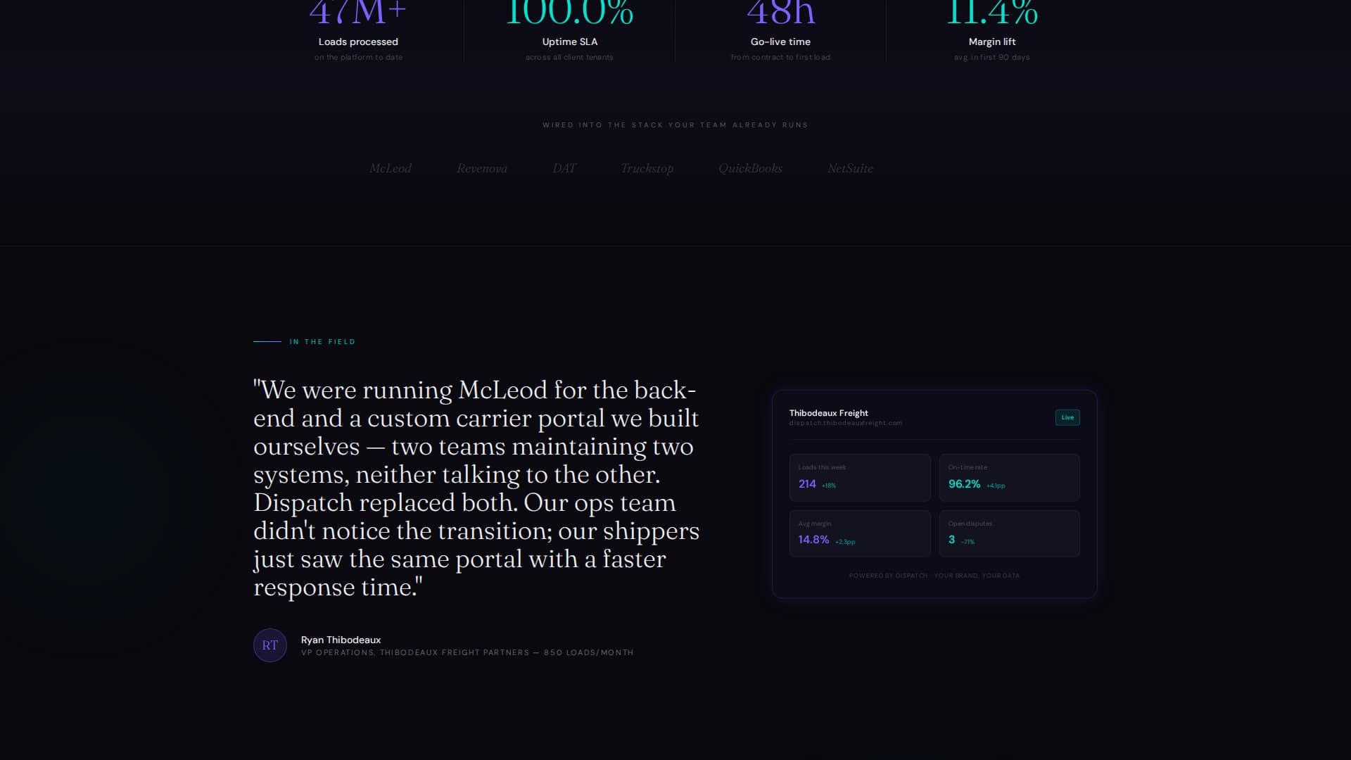 Dispatch - Powerful Whitelabel Landing Page Template