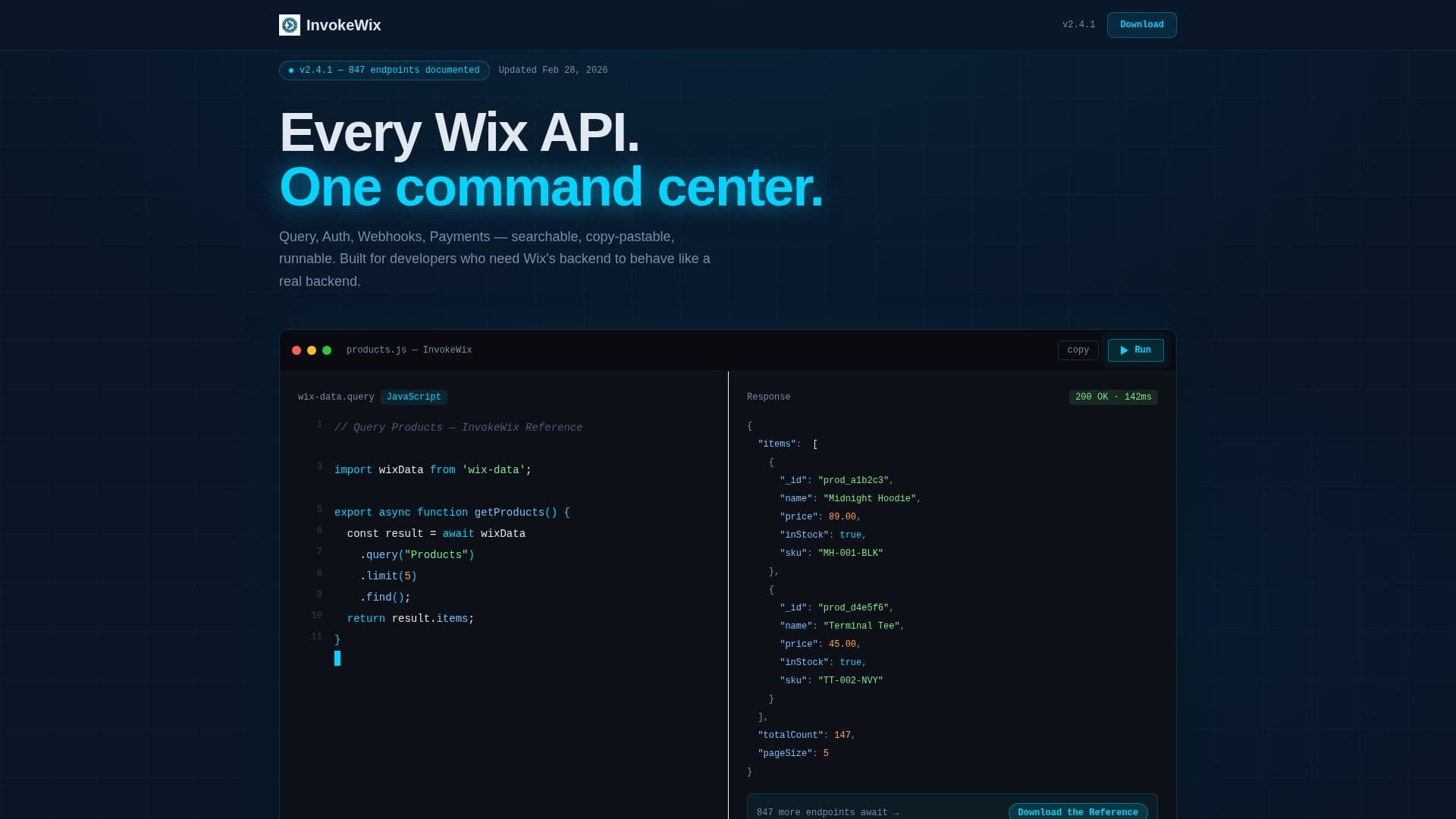 Invoke - Powerful API Landing Page Template