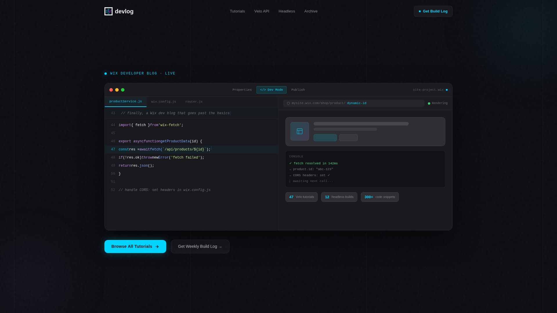 Code — Developer Hub Landing Page Template