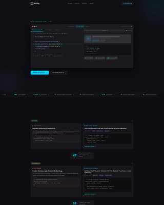 Code — Developer Hub Landing Page Template