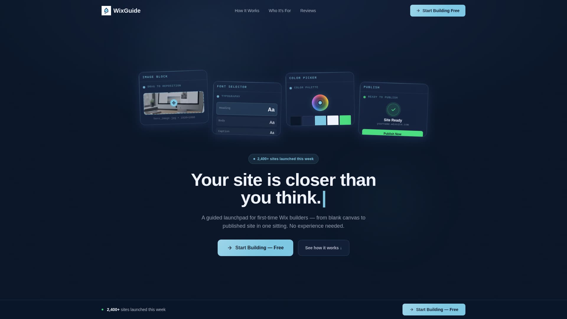 Launchpad - Powerful Wix Guide Landing Page Template