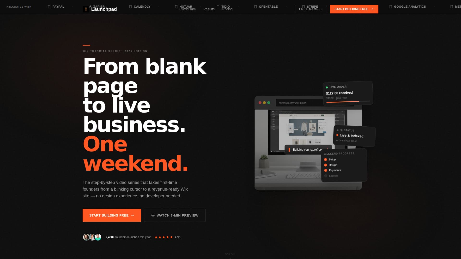 Launchpad - Highvelocity Startup Landing Page Template