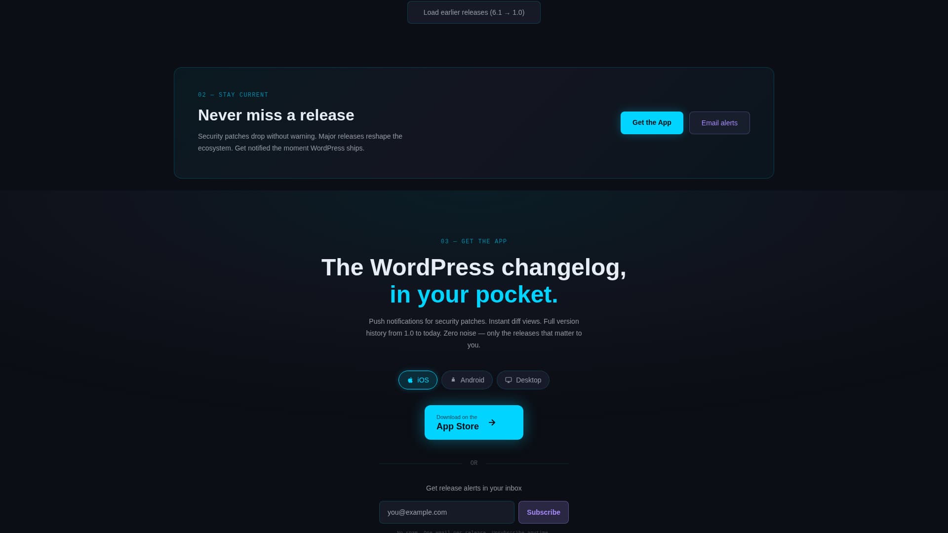 Changelog - Luminous WordPress Landing Page Template