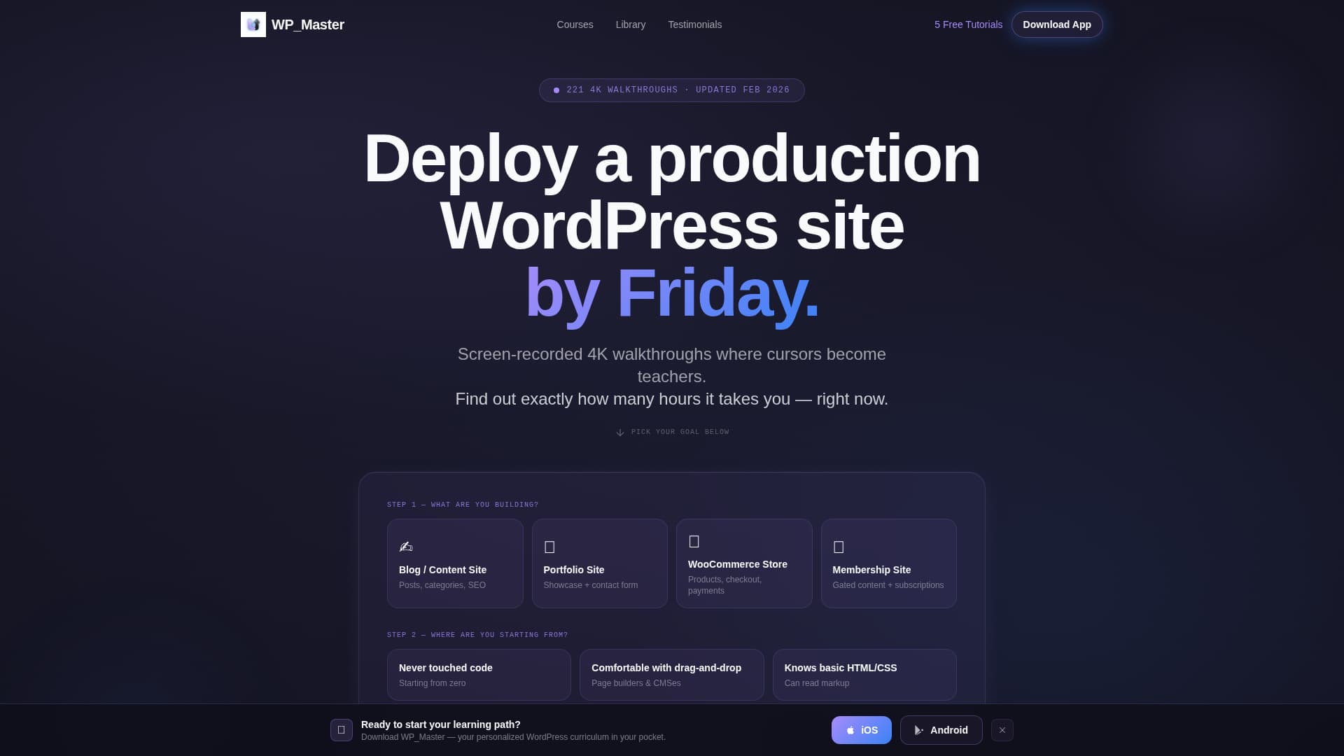 WordPress - Powerful Tutorial Landing Page Template