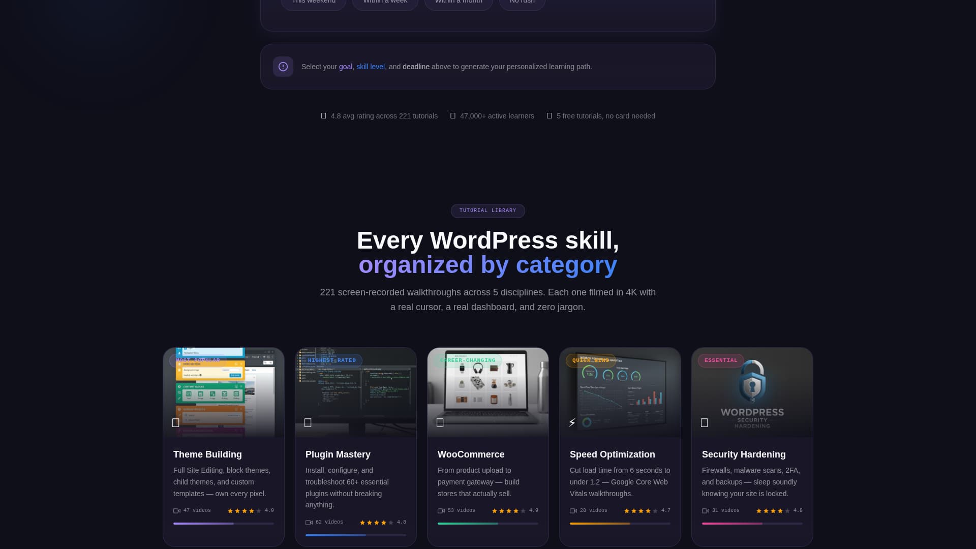 WordPress - Powerful Tutorial Landing Page Template