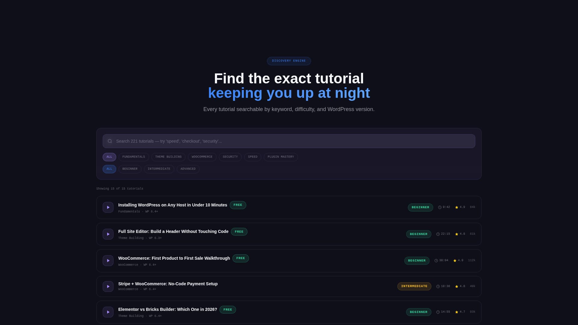 WordPress - Powerful Tutorial Landing Page Template